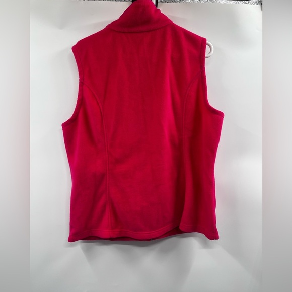 COLUMBIA Vest Womens Small Fleece Full Zip Pink Zipper Pockets - Picture 7 of 10